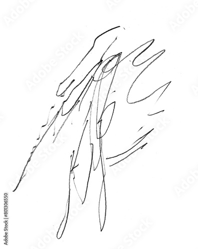 Pencil Scribbles on Transparent Background