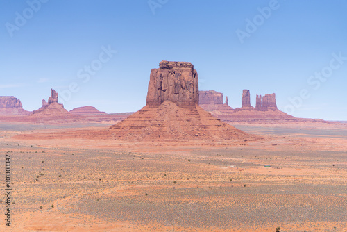 Desert Plateau with Small House - Landscape