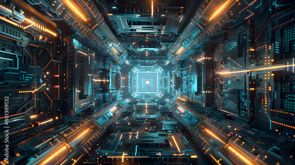 Wallpaper and background of technology, digital network, data flow, blockchain system Wallpaper and background of technology, digital network, data flow, blockchain system