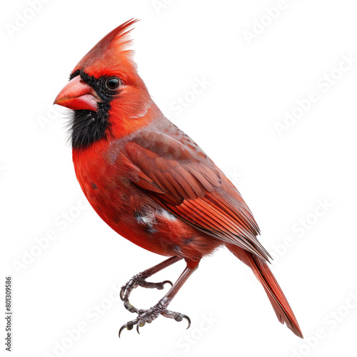 Northern cardinal isolated on transparent background