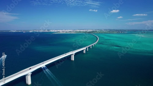 【沖縄・宮古島】伊良部大橋と宮古島の青い海をドローンで撮影⑥