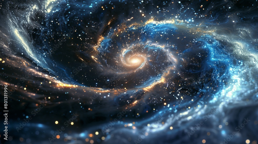 Close-up of a telescope capturing the mesmerizing beauty of distant galaxies, revealing their intricate spiral arms and shimmering star clusters. Close-up of a telescope capturing the mesmerizing beauty of distant galaxies, revealing their intricate spiral arms and shimmering star clusters.