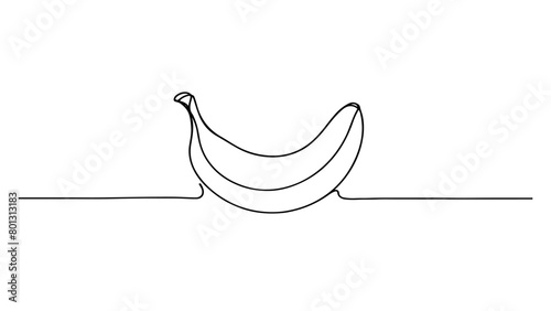 minimalist line drawing of a banana