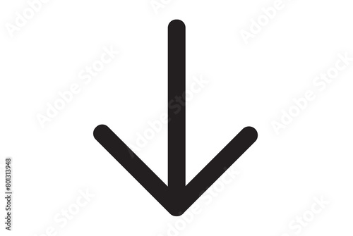 arrow down icon design illustration. 