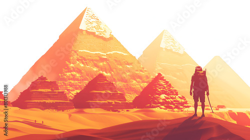 Nomad in the vicinity of pyramids