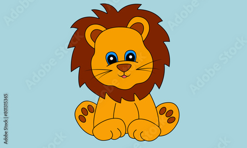baby lione illustration photo
