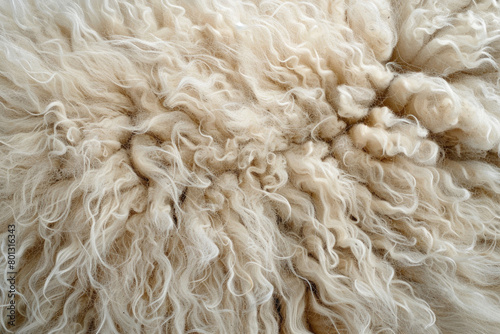A lamb's wooly texture up close