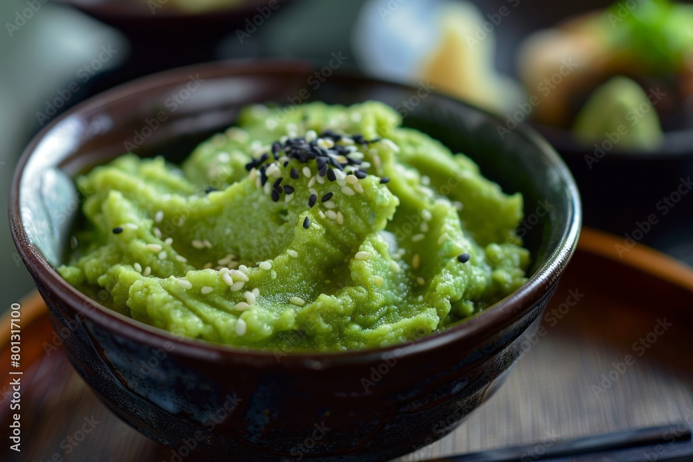 Japanese wasabi on a bowl Japanese wasabi on a bowl