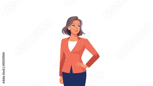 Middle aged business woman investor entrepreneur standing in office looking away. Mature professional businesswoman corporate leader ceo manager at work thinking of future success. Copy space, modern