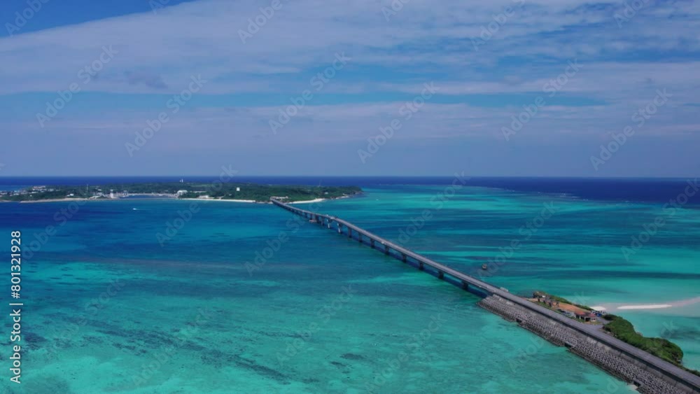 沖縄の青い海と池間大橋をドローンで撮影④ 沖縄の青い海と池間大橋をドローンで撮影④