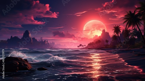 sunset over the sea © faiz