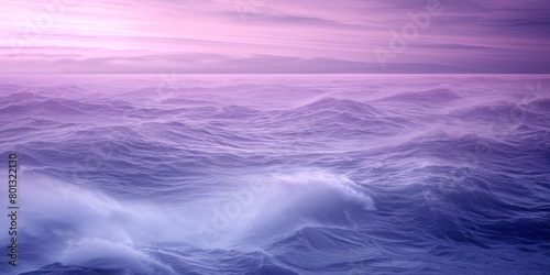 Digital art depicting water waves and intertwined leaves in pastel colors  symbolizing calm and renewal