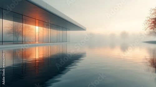 Serene Minimalistic Abstract Architecture Wallpaper © suyu