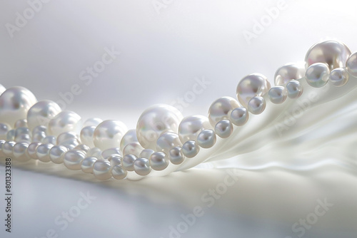 A soothing wave of pearl white, blending seamlessly into a transparent glass texture that evokes the smooth and refined beauty of pearls, captured in