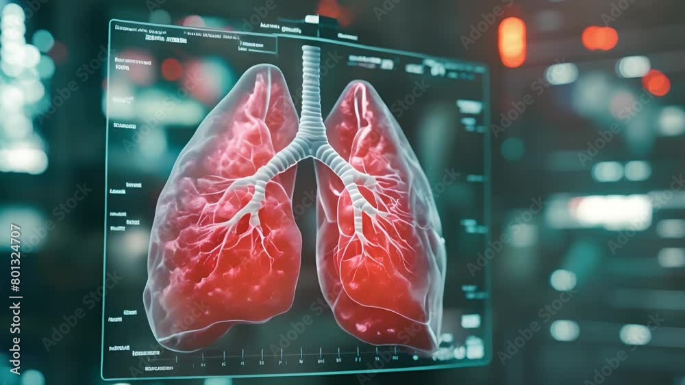 Radiological chest x-ray film for medical diagnosis, Lungs of human ...