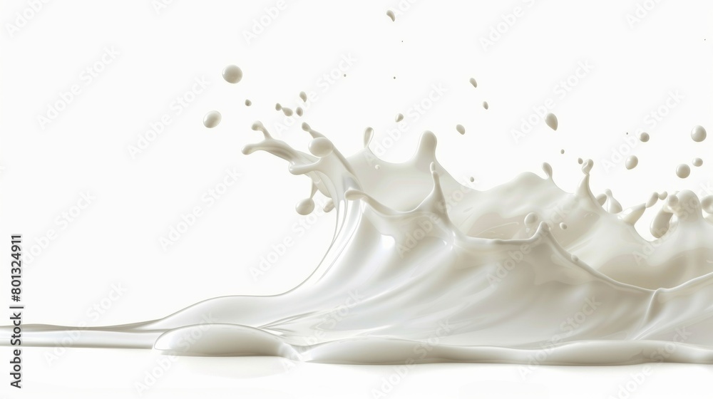 A splash of milk on a white background. The milk is in the shape of a crown, with a small droplet at the top. The background is completely white, and there are no other objects in the image. A splash of milk on a white background. The milk is in the shape of a crown, with a small droplet at the top. The background is completely white, and there are no other objects in the image.