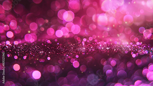 Bright Fuchsia Bokeh Lights with Glitter Sparkle on Cool Abstract Background  Ultra High Definition Capture