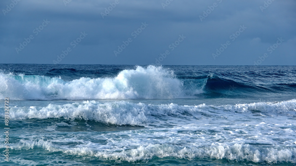 Waves breaking off the beach in Zipolite, Mexico Waves breaking off the beach in Zipolite, Mexico