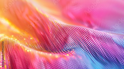 a close - up of a colorful fabric with a blurred background  featuring a red  green  blue  yellow 