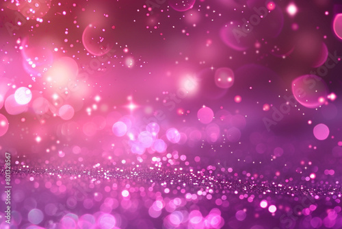 Deep Magenta Bokeh Lights and Glitter Sparkle on Soft Abstract Background  HD Realistic Effect