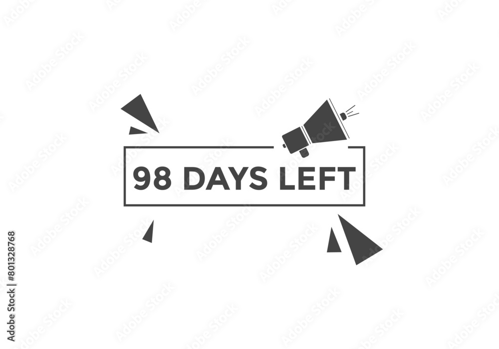 98 days to go countdown template. 98 day Countdown left days banner design. 98 Days left countdown timer 98 days to go countdown template. 98 day Countdown left days banner design. 98 Days left countdown timer