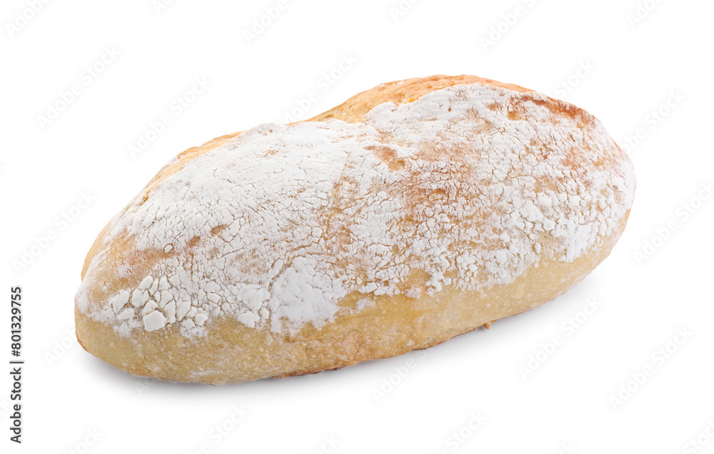 Freshly baked sourdough bread isolated on white Freshly baked sourdough bread isolated on white