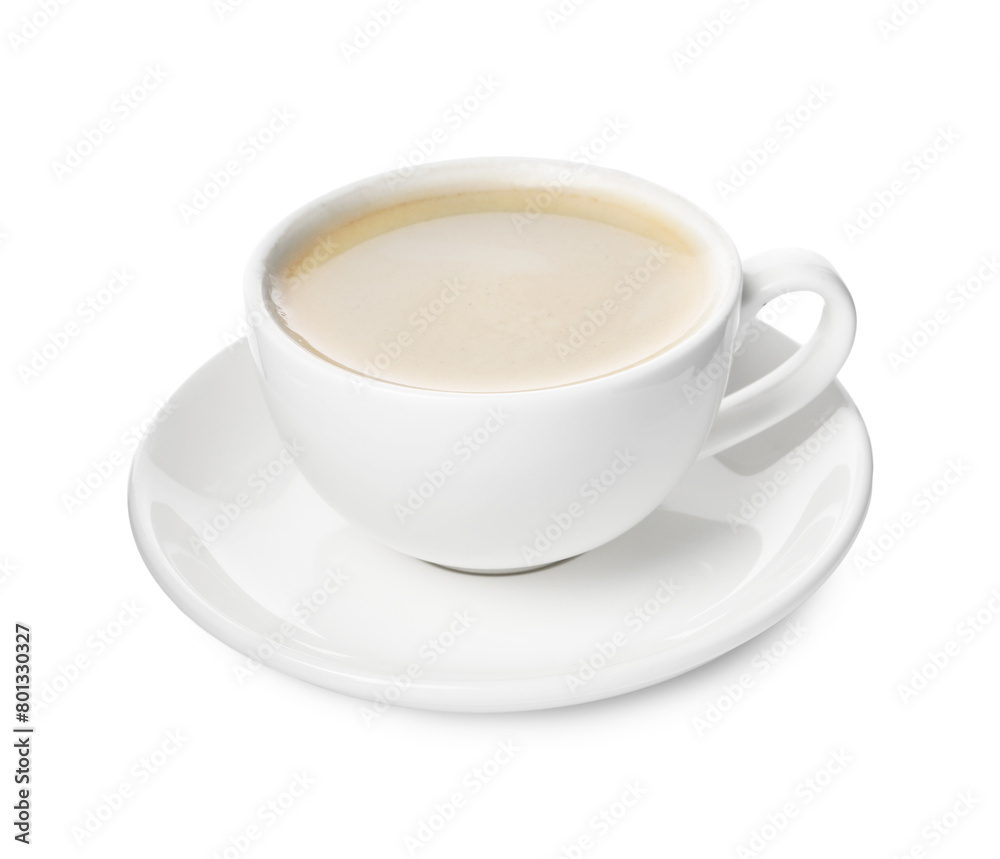 Aromatic coffee in cup isolated on white Aromatic coffee in cup isolated on white