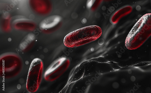 illustration of unhealthy blood droplets