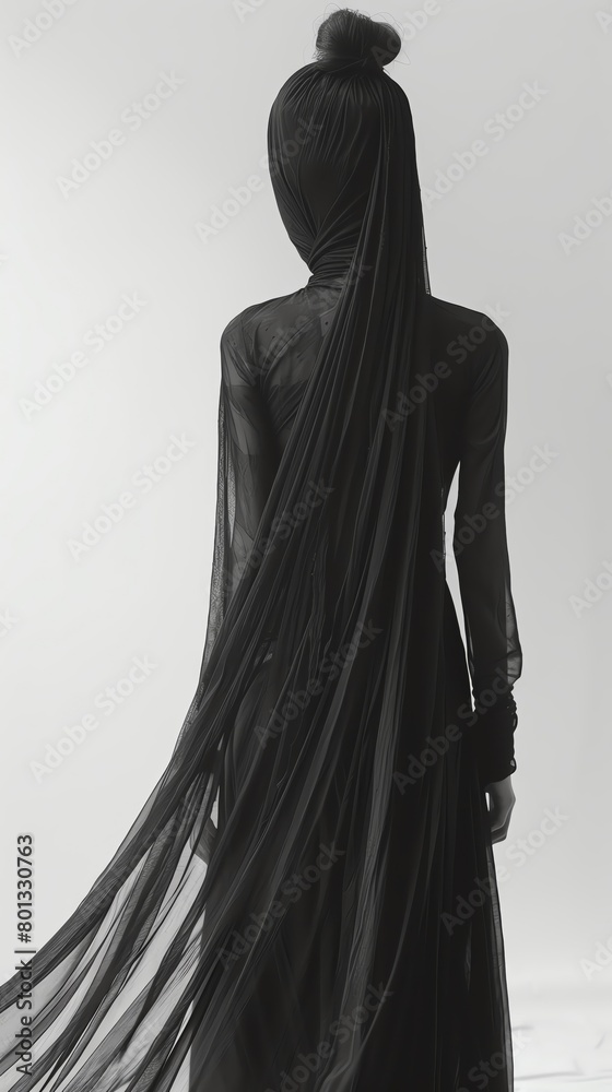 Capture a rear view silhouette of a chic ghostly figure in the latest fashion trends Embrace minimalist designs for a hauntingly stylish twist Capture a rear view silhouette of a chic ghostly figure in the latest fashion trends Embrace minimalist designs for a hauntingly stylish twist