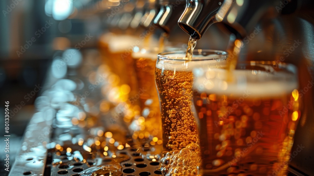 Filtration and Clarification A real photo shot depicting beer being