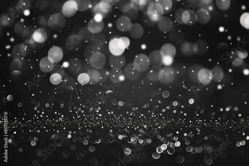 Graphite Black Glitter Defocused Abstract Twinkly Lights Background, sparkling blurred lights with dark graphite shades.