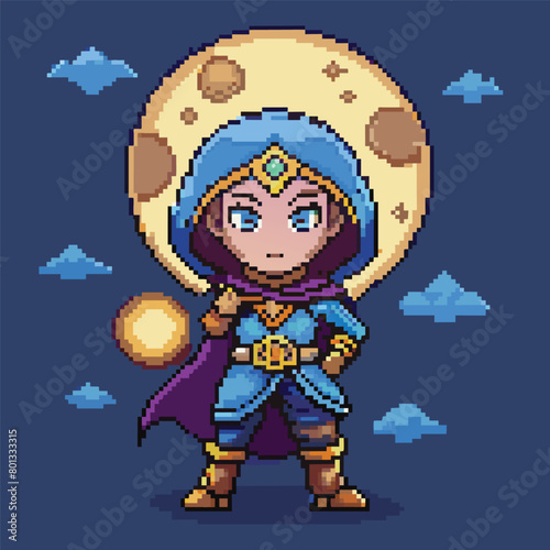 assassin moon princess spritesheet pixel art animation photo