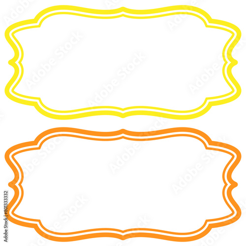 クラシックフレーム黄色とオレンジ