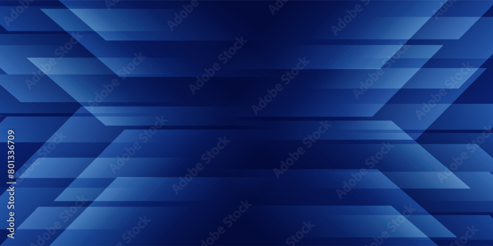 Obraz premium Abstract blue banner design vector, dynamic sporty horizontal background template for media promotion or web banner