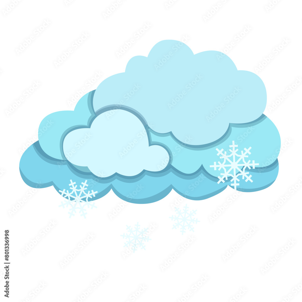 Snowy Weather Forecast Icon Vector Design Snowy Weather Forecast Icon Vector Design
