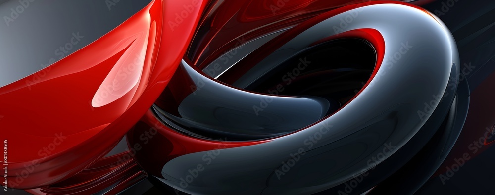 abstract 3d oval beta