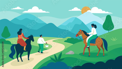 A theutic horseback ride through the rolling hills provides a unique outdoor setting for a patient to heal and discuss their journey with their the..
