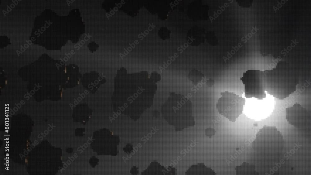 8 bit meteors animation