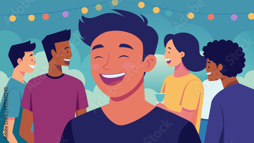 A young adult who suffered from depressive episodes and missed out on social events now attends gatherings and is seen smiling and laughing with.