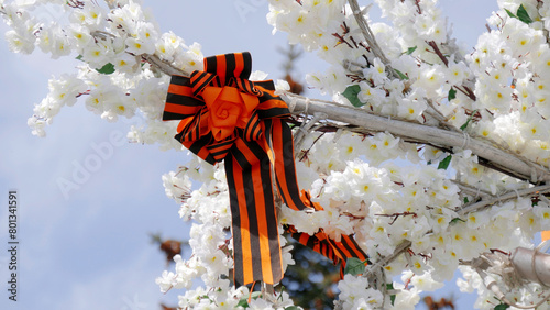 St. George's ribbons in honor of Victory Day photo