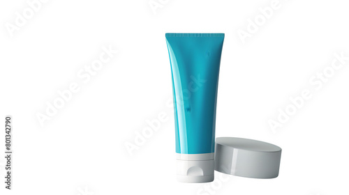 Toothpaste Tube Mockup with Flip-Top Cap for Oral Care, Isolated on White, Transparent Background, PNG File, Hand Edited Generative AI