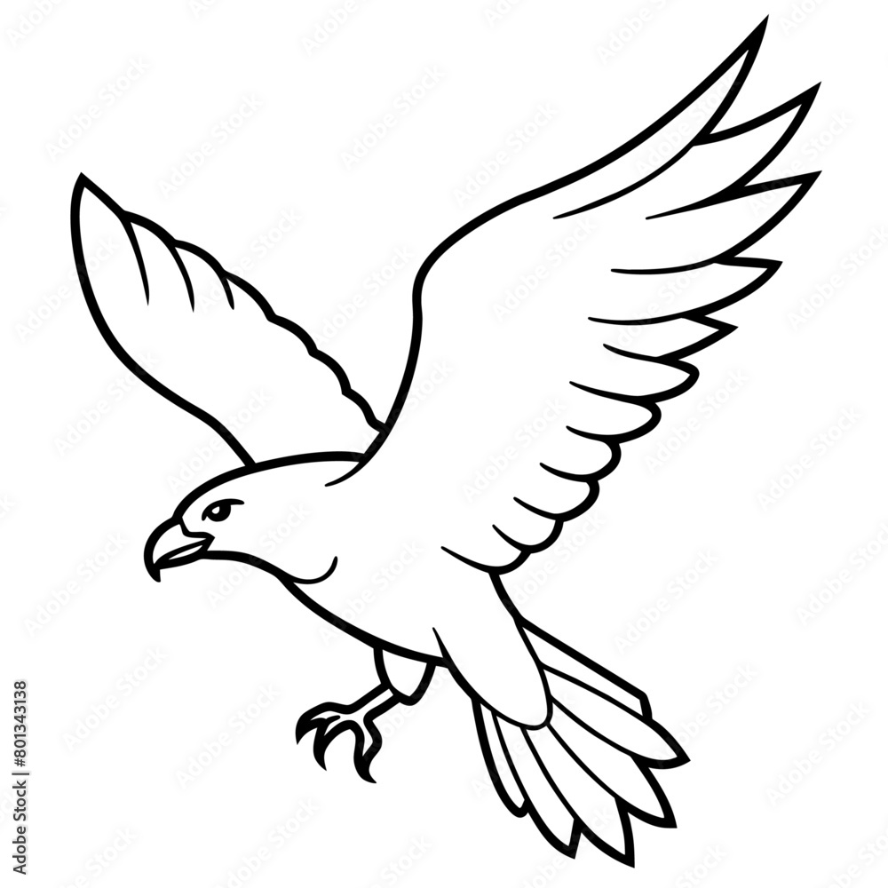 Bird coloring book vector illustration (65)