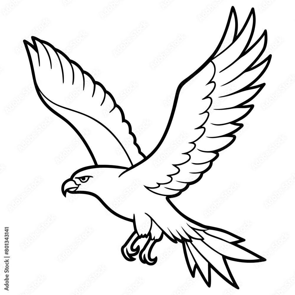 Obraz premium Bird coloring book vector illustration (69)