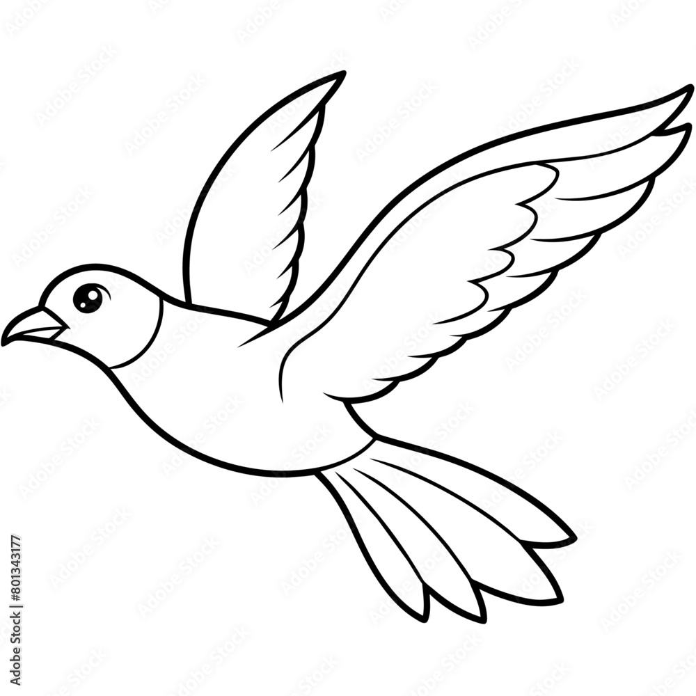 Obraz premium Bird coloring book vector illustration (70)