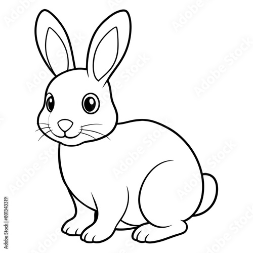 cute bunny coloring book vector (34)