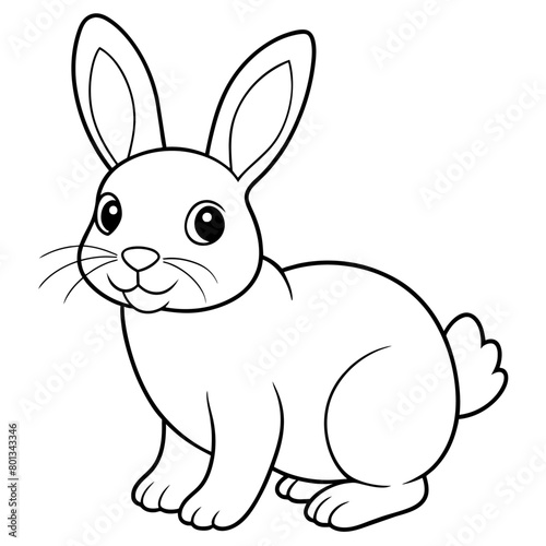 cute bunny coloring book vector (40)