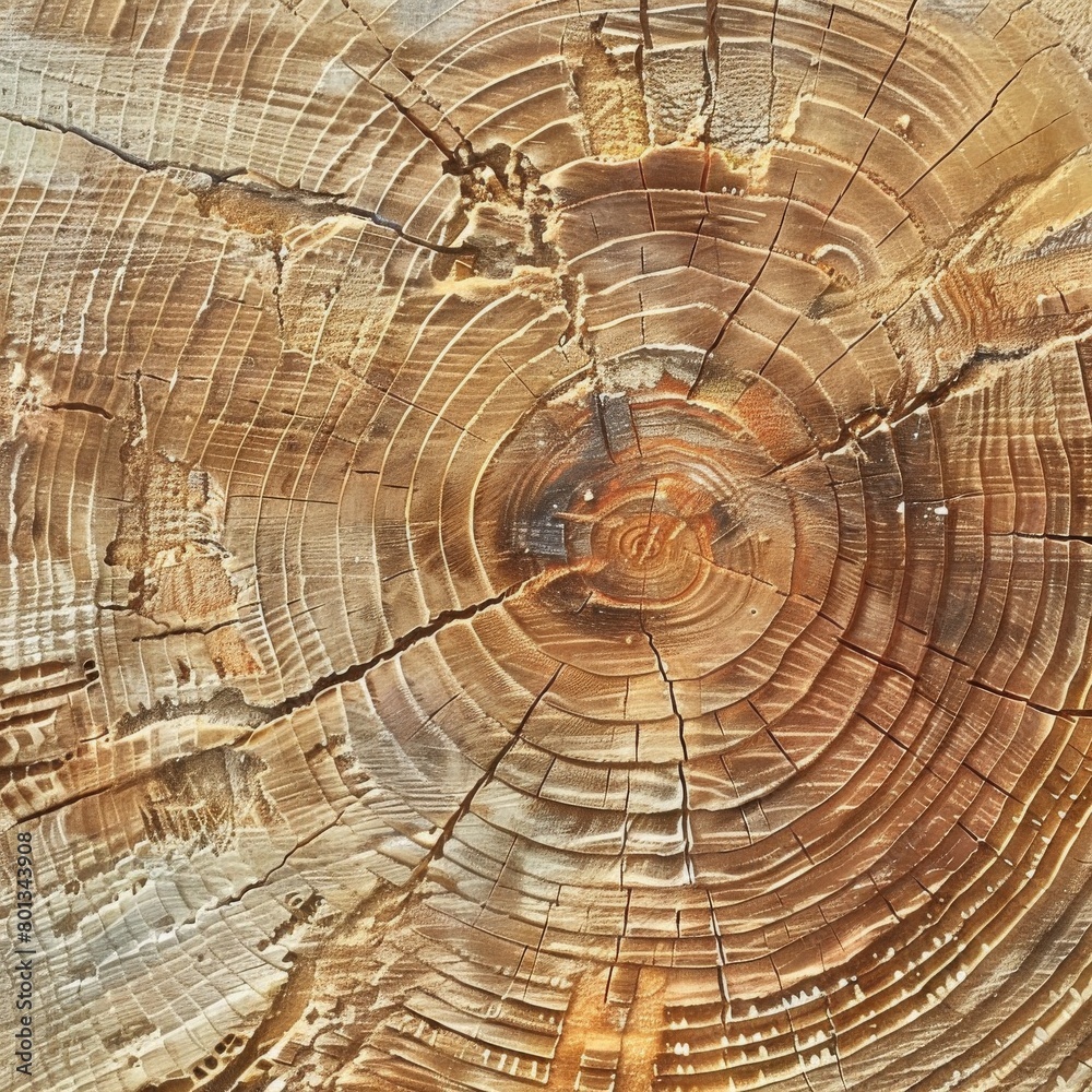 A closeup of a brown tree stump revealing the intricate circle pattern of the wood rings. The tints and shades create a beautiful symmetry, making it a captivating work of art in nature A closeup of a brown tree stump revealing the intricate circle pattern of the wood rings. The tints and shades create a beautiful symmetry, making it a captivating work of art in nature