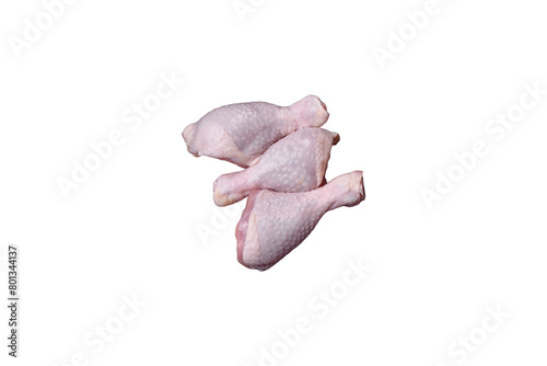 Fresh raw chicken legs with salt and spices