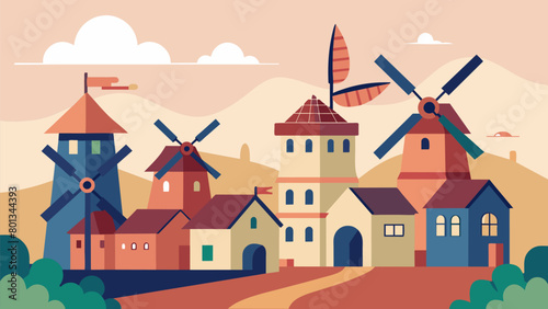 The windmills constant motion is a source of comfort and stability for the town a reminder of the everchanging but reliable nature of rumors..
