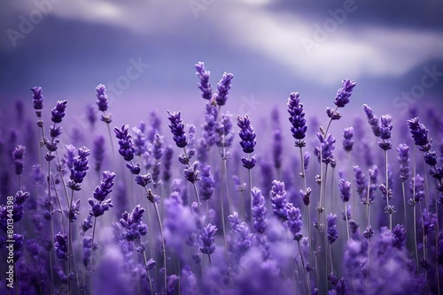 lavender field in the morning